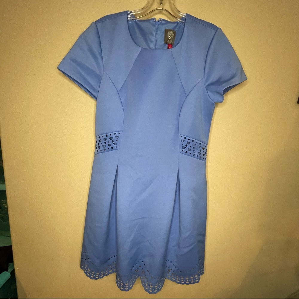Vince Camuto Royal Blue Short Sleeve A-line Dress Sz-14